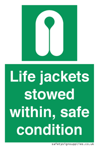 Life jackets stowed within